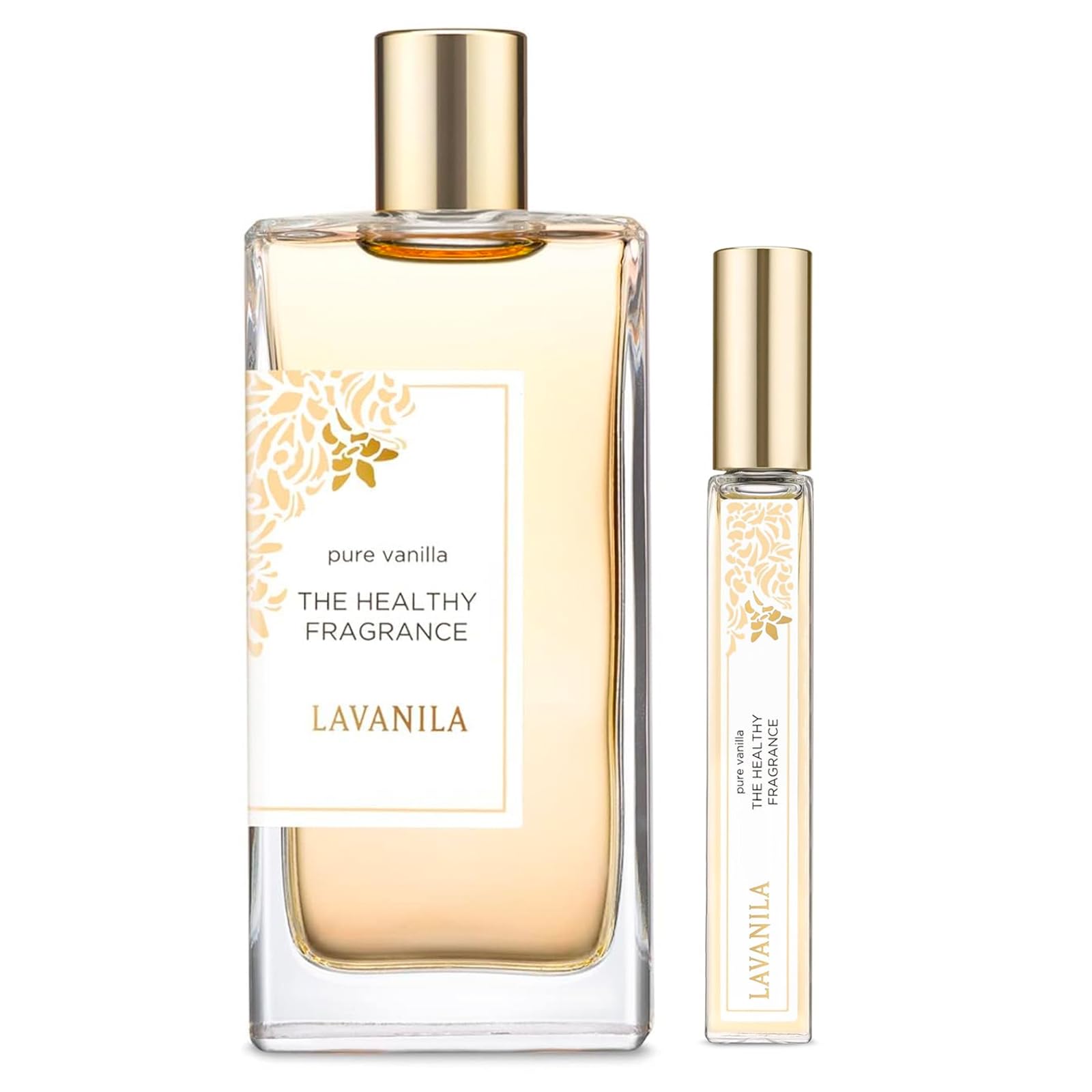 Lavanila Pure Vanilla Perfume Set for Women, 3.4oz + Roller-Ball - Pure Madagascar Vanilla & Creamy Tonka Bean, The Healthy Fragrance, Clean and Natural