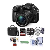 Panasonic Lumix DMC-G85 Mirrorless Camera with 12-60mm F/3.5-5.6 Lumix G Vario Power OIS Lens Black - Bundle with Cam Bag, 32GB SDHC U3 Card, Cleaning Kit, 58mm Filter Kit, MAC Software Pack, And More