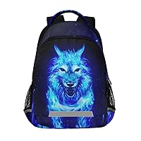 ALAZA Fire Woolf Niamal Print Backpack Purse for Women Men Personalized Laptop Notebook Tablet School Bag Stylish Casual Daypack, 13 14 15.6 inch