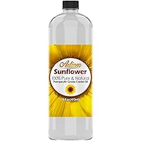 Artizen - Sunflower Oil (Bulk 16oz) Pure Carrier Oil for Skin, Face, Hair for Essential Oils, Cold Pressed