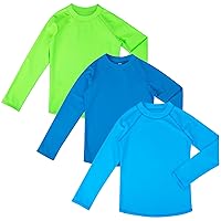 BIG ELEPHANT Kids Rash Guard Swim Shirt UPF 50+ Long Sleeve Rashguard Swimwear Surf Tops Sun Protection for Boys Girls