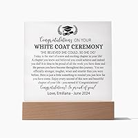Personalized White Coat Ceremony Gift Plaque, Chiropractor White Coat Ceremony Gift Acrylic, Dental, Nursing, Veterinary, Pharmacist, New Doctor Daughter Plaque, White Coat Ceremony Gifts for Her