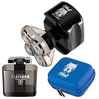 Buy a Skull Shaver Pitbull Silver PRO Along with Pitbull Travel Case and Platinum Rinse Stand