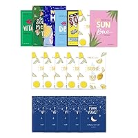 FaceTory Sheet Mask Bundle with Best of Seven, Moon Velvet, and Be Bright Be You Sheet Masks