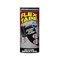 Flex Tape, 8 in x 5 ft, Black, Original Thick Flexible Rubberized Waterproof Tape - Seal and Patch Leaks, Works Underwater, Indoor Outdoor Projects - Home RV Roof Plumbing and Pool Repairs