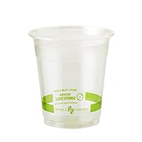 100% Compostable Cups by World Centric, Made from Ingeo PLA, for Cold Drinks, Clear, 7 oz (Pack of 2000)