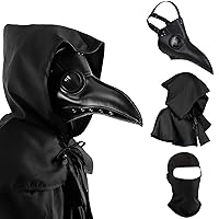 VZQI 2 Pieces Full Face Mask Black 2nd Skin Masks Halloween Cosplay Spandex  Hood for Unisex Cloth