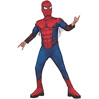 Rubie's Child's Marvel Spider-Man Far from Home Deluxe Spider-Man Costume & Mask, Medium,Red/Blue