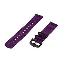 Clockwork Synergy - 19mm 2 Piece Classic Nato PVD Nylon Purple Replacement Watch Strap Band