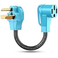 CircleCord NEMA 10-30P to 14-50R EV Charger Adapter Cord Compatible with EV, 30 Amp Dryer to 50 Amp EV for Level 2 Charging, ETL Listed