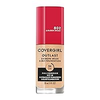 Outlast Extreme Wear 3-in-1 Full Coverage Liquid Foundation, SPF 18 Sunscreen, Golden Ivory, 1 Fl. Oz.