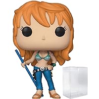 POP One Piece - Nami Funko Pop! Vinyl Figure (Bundled with Compatible Pop Box Protector Case) Multicolor 3.75 inches