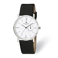 Men's Charles Hubert Stainless Steel White Dial Dress Watch 9.5