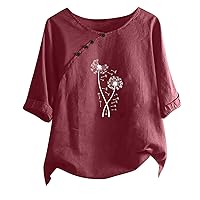 Summer Tops for Women 2024 Fashion Printed T-Shirt Short Sleeves Blouse Round Neck Pullover Tops Oversized Shirts