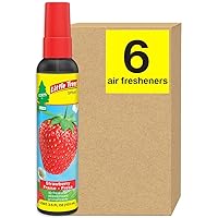 LITTLE TREES Car Air Freshener. SPRAY Provides a Long-Lasting Scent for Auto or Home. On-the-go Freshness. Strawberry, 6 Air Fresheners
