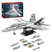 MINDEN Military Fighter Series Block Set, F-18 Fighter Model, Educational Toys for Boys and Girls, 2023