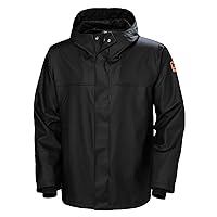 Helly Hansen Storm Waterproof Rain Jackets for Men Featuring Adjustable Hood with Drawcord and Double Main Fabric Front Flap