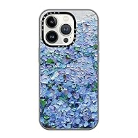CASETiFY Compact iPhone 14 Pro Case [2X Military Grade Drop Tested / 4ft Drop Protection/Compatible with Magsafe] - Nantucket Blue Hydrangeas - Matte Grey