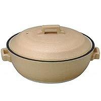 44-14837/2-980124 Earthenware Pot, Pink, No. 9, Casserole 11.2 inches (28.5 cm), 3L, Direct Fire, Microwave/Oven Safe