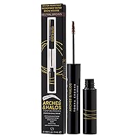 Arches & Halos Microfiber Tinted Brow Mousse - Shape and Define - For Full, Fluffy, Natural Looking Brows - Vegan and Cruelty Free Makeup - Neutral Brown - 0.11 oz