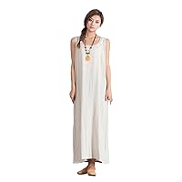 Women's Linen Cotton Soft Loose Dress Large Clothing 113