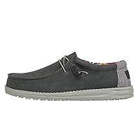 Hey Dude Men's Wally Recycled Leather | Men’s Shoes | Men's Lace Up Loafers | Comfortable & Light-Weight