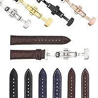 Ewatchparts 16-24mm Leather Watch Band Strap-Quick Release Compatible with Citizen Eco Drive Watch