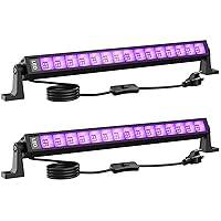 2PCS 42W LED Black Light Bar, Blacklight Bars Black Lights with Plug 5ft Cord 60 LED Beads and Switch for Glow Party Halloween Party Bedroom Decorations Stage Lighting New Upgraded