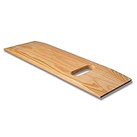 Transfer Board and Slide Board made of Heavy-Duty Wood for Patient, Senior and Handicap Move Assist and Slide Transfers, Holds up to 440 Pounds, FSA HSA Eligible, 1 Cut out Handle, 24 x 8 x .75