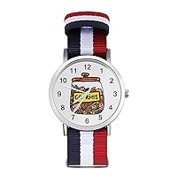 Cute Biscuit Men's Watches Minimalist Fashion Business Casual Quartz Wrist Watch for Women