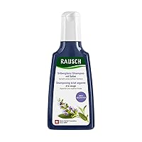 Rausch Sage Silver Shine Shampoo, 200 ml - Light Silver Shine - Purple Shampoo- Shampoo & Conditioner - For The Dry Hair Structure -Hair & Scalp Treatments - Soothes & Regulates The Scalp - Germany