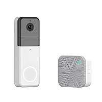 Wireless Video Doorbell Pro (Chime Included), 1440 HD Video, 1:1 Aspect Ratio: 1:1 Head-to-Toe View, 2-Way Audio, Night Vision