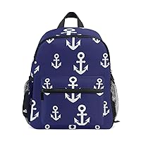Kids Backpack Anchor Nautical Pattern Nursery Bags for Preschool Children