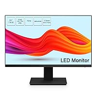 KOORUI 24 inch Computer Monitor, 75Hz FHD IPS Monitor, Frameless Ultra Slim Design, 99% SRGB, Flicker-Free, HDMI, VGA, VESA Mountable, Ergonomic Tilt Eye Care LED Display for Home Office