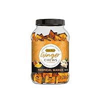 Bali's Best Ginger Chews - Tropical Mango Flavor (1lb Jar) 100% Real Ginger & Natural Flavors, Sweet Spicy Chewy Ginger Candies, Great snacks for sharing and gift baskets