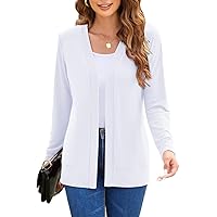 Womens Casual Lightweight Long Sleeve Cardigan Flowy Soft Open Front Knit Cardigan Sweaters