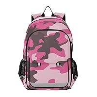 ALAZA Pink Camouflage Camo Laptop Backpack Purse for Women Men Travel Bag Casual Daypack with Compartment & Multiple Pockets