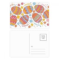 Easter Religion Festival Colorful Egg Postcard Set Birthday Mailing Thanks Greeting Card