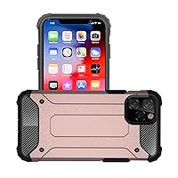 iPhone 11 Pro Case, Heavy duty Hybrid Armor Case Dual Layer Shockproof TPU Rubber and Polycarbonate case (ROSE GOLD)