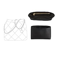 Dupontpaper Ultra Lightweight Purse Organizer Insert for C.hanel 22 Mini/S/M/L Bags, Bag Shapers for Luxury Handbags(Black,Miniature)