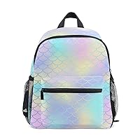 My Daily Kids Backpack Colorful Fish Scale Mermaid Tail Nursery Bags for Preschool Children