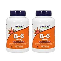 Vitamin B-6 100mg,250 Capsules (Pack of 2)