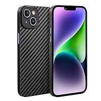 UltraSlim Case for iPhone 14 Plus (6.7 inch), Ultra Thin Feather Light Skin Protective Cover, Carbon Fiber Look Black