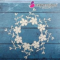 Expressions Craft BLOSSOMY Frame Chipboard Cutouts & Embellishments for Greeting Cards, Layouts, Mixed Media, Scrapbooking, Cardmaking, Inviatation Cards & Other DIY Crafts