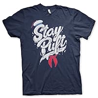 Ghostbusters Officially Licensed Stay Puft Mens T-Shirt (Black)