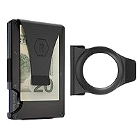 The Ridge EDC Bundle: The Ridge Black Money Clip Wallet for Men + Airtag Case Combo - Secure, and RFID Protected Wallet with Airtag Holder and Money Clip