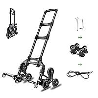 Hand Truck [Material upgrading] 180 lbs Stair Climber Folding Grocery Cart Dolly cart Hand Truck Stair Climbing cart Heavy-Duty Lightweight Trolley