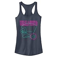 Disney Women's Alice in Wonderland Hat What a Small World This is Juniors Racerback Tank