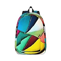 Stylish Canvas Casual Lightweight Backpack For Men, Women,Round Palette Laptop Travel Rucksack