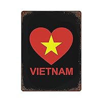 Love Vietnam Vintage Iron Art Hanging Picture Vertical Plate Metal Signs Wall Decor for Home Office Bar